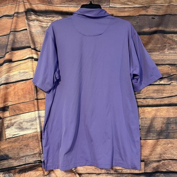 Donald Ross Mens M Purple Golf Polo Shirt Performance UPF 50+ Casual Texas Tech - Picture 3 of 7